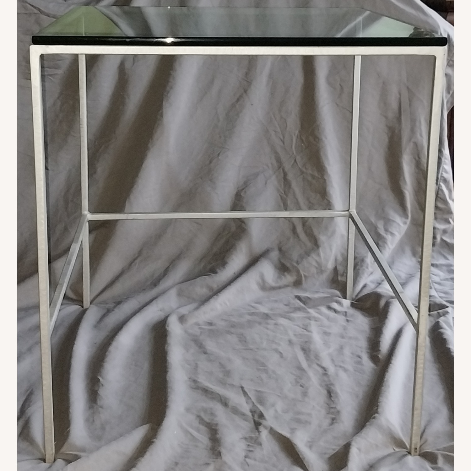 Silver Glass Side Table - image-2