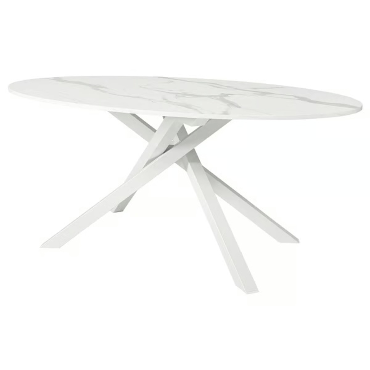 IKEA Mariedamm White Stone Dining Set with Chairs - image-4
