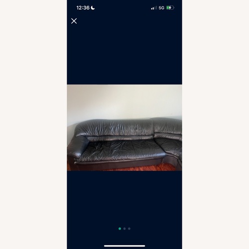 Used Black Leather Couch for sale on AptDeco