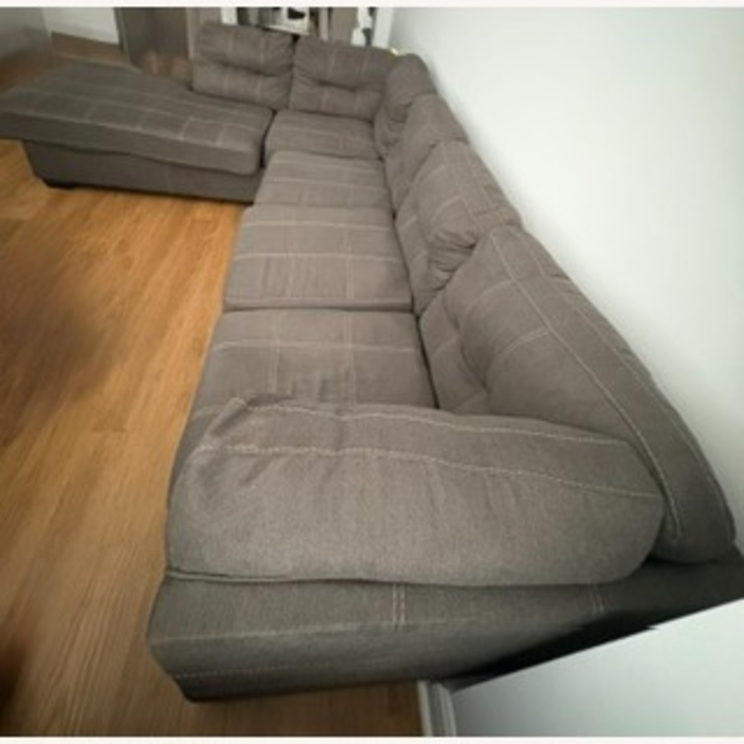 Grey L Shape Sectional Couch - image-3