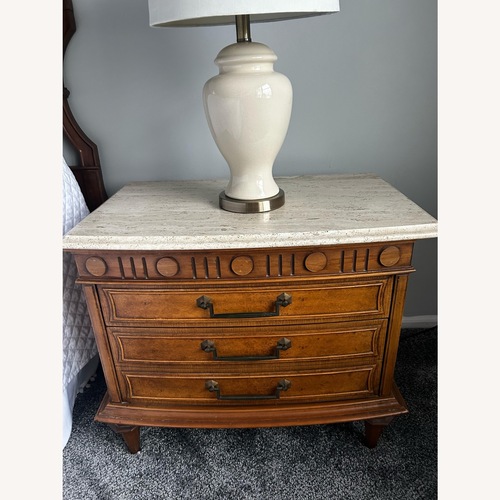 Used Vintage/Antique Light Brown Wood Full Bed for sale on AptDeco