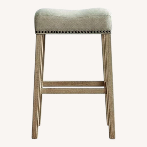 Used Wayfair Natural Fabric Stools Set of 4 for sale on AptDeco