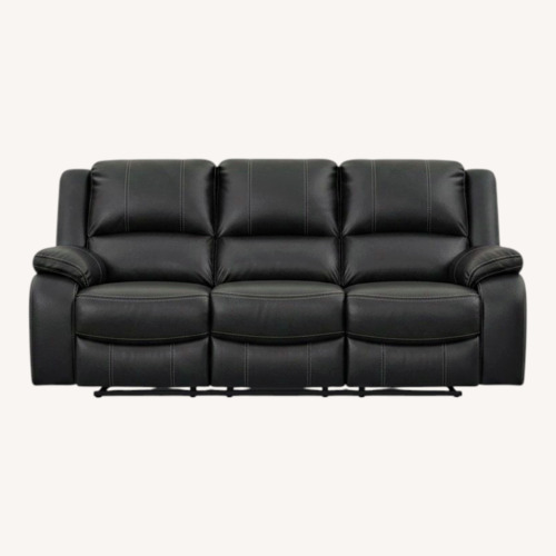 Used Ashley Furniture Caderwell Black Leather 3+ Seater Sofa for sale on AptDeco