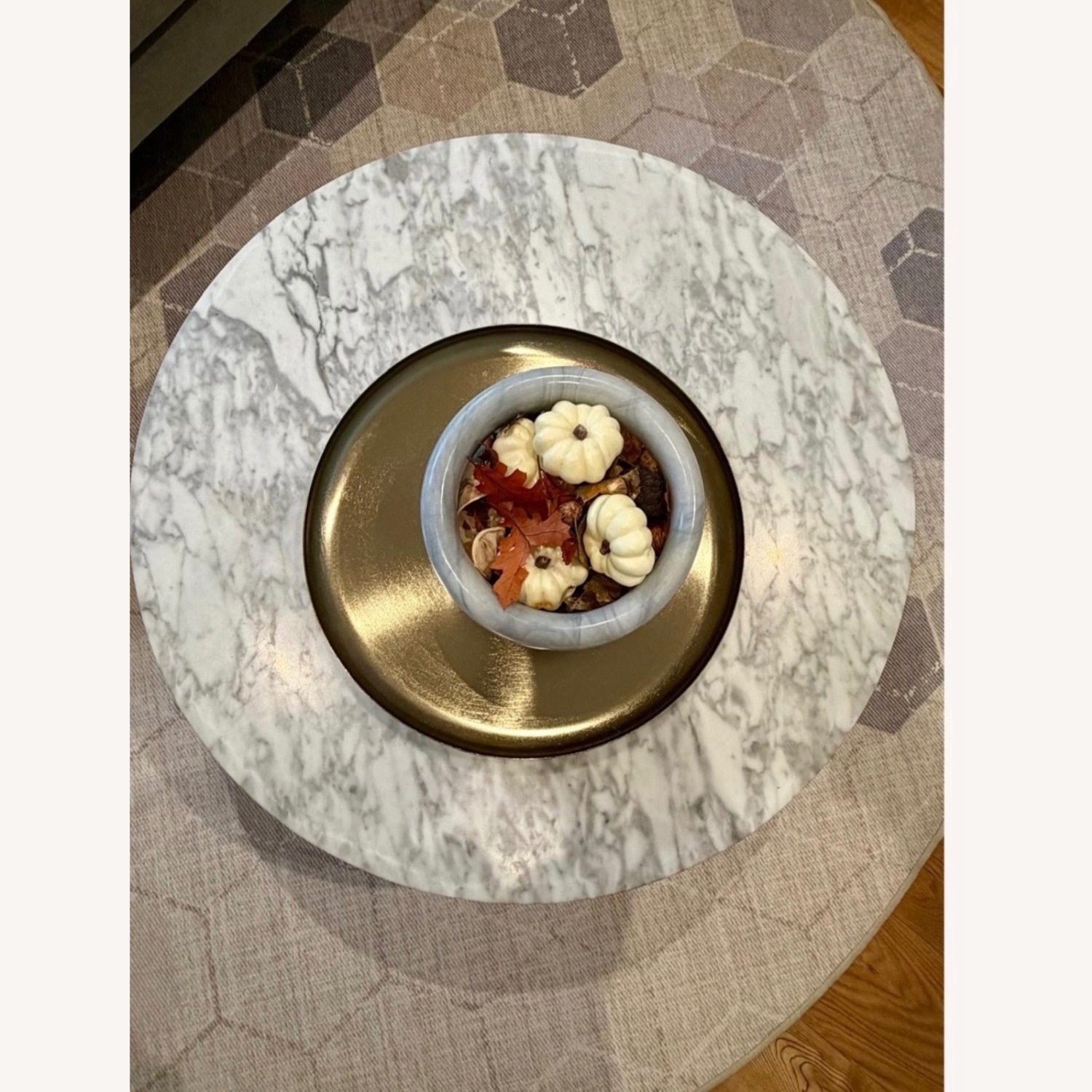 West Elm Marble Topped Pedestal Coffee Table (30.5") - image-2
