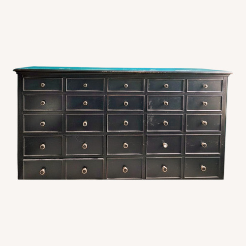 Used Thomasville Black Dresser with Mirror for sale on AptDeco