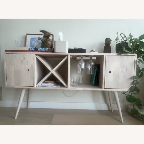 Used Woodwall Console Table, Light for sale on AptDeco