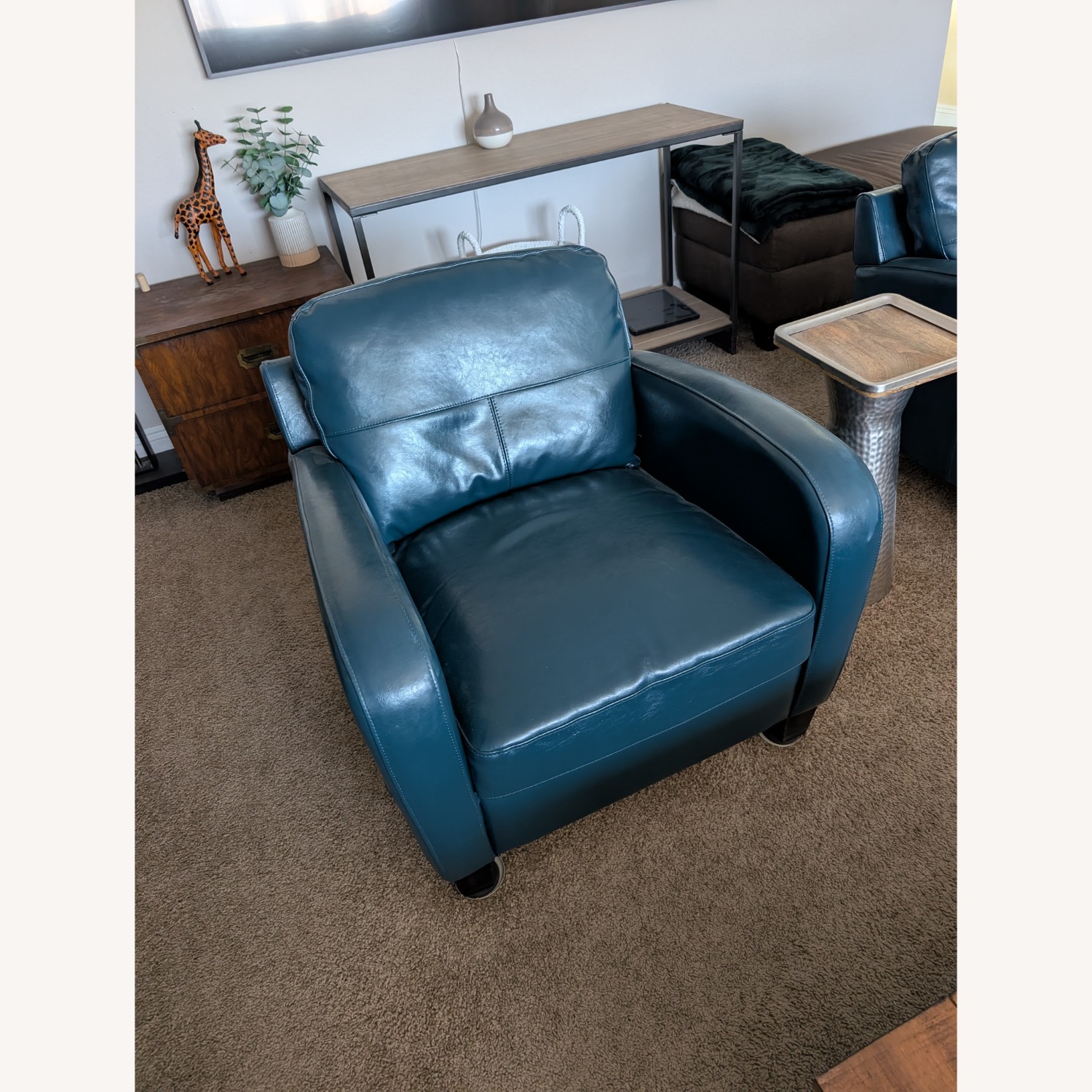 Deep Teal Club Chairs Set of 2 - image-3