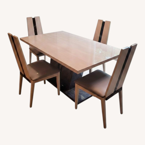 Used Vintage/Antique Natural Lacquer Dining Set for sale on AptDeco