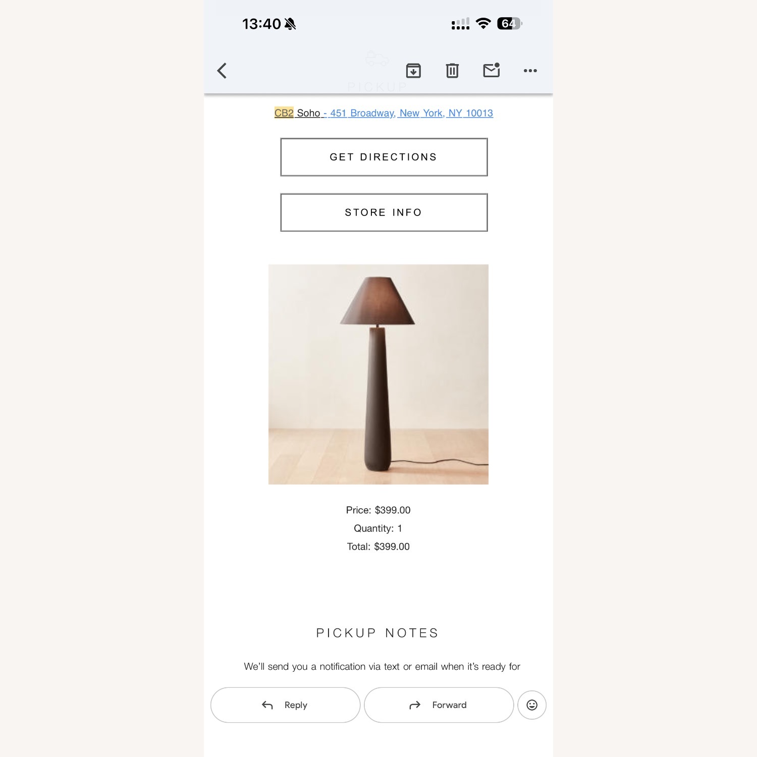 CB2 Black Floor Lamp - image-2