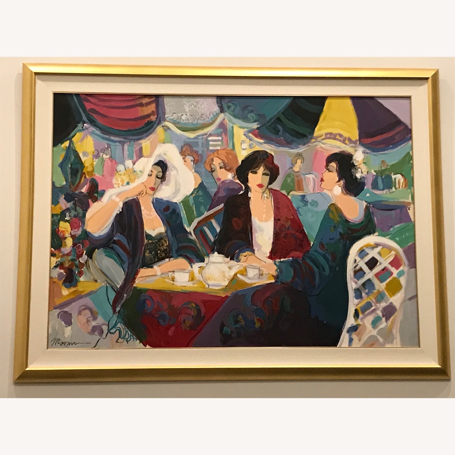 Cafe Scene With Umbrellas - image-1