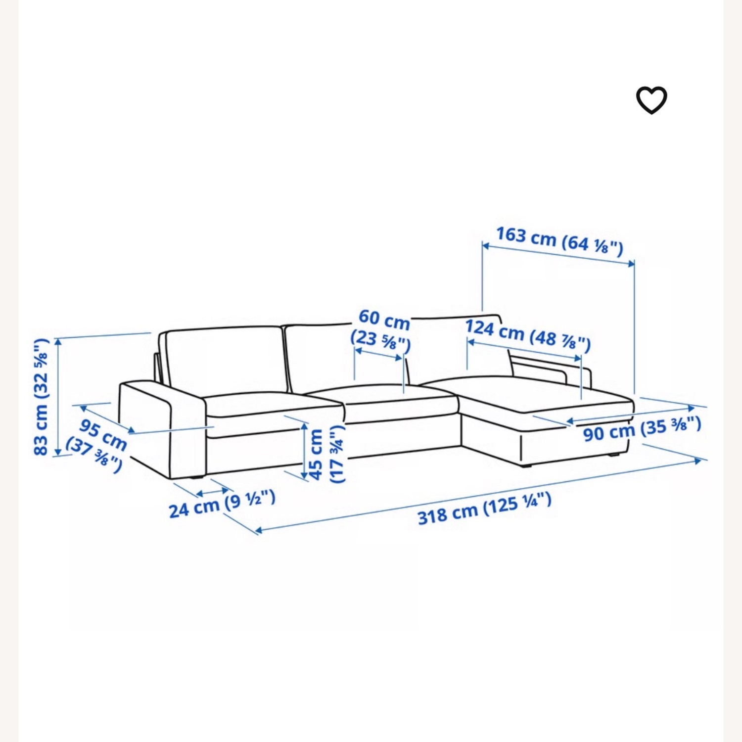 IKEA Light Gray Sectional - 4 Seats with Chaise - image-3