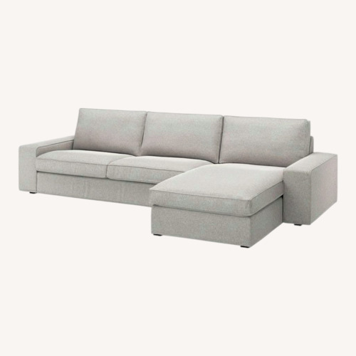 Used IKEA Light Gray Sectional - 4 Seats with Chaise for sale on AptDeco