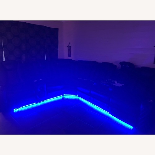 Used Black Leather 3+ Piece Sectional for sale on AptDeco