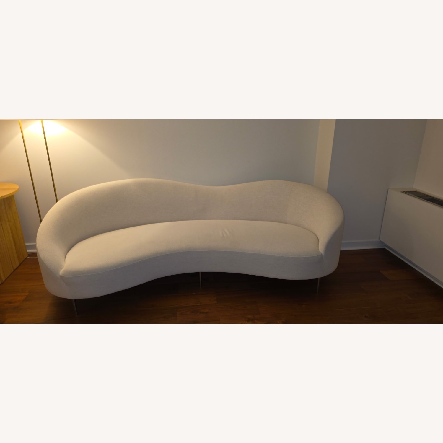 CB2 White Fabric 3+ Seater Sofa - image-3