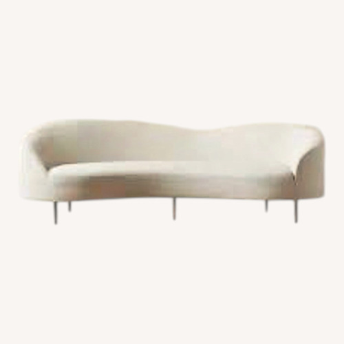 Used CB2 White Fabric 3+ Seater Sofa for sale on AptDeco