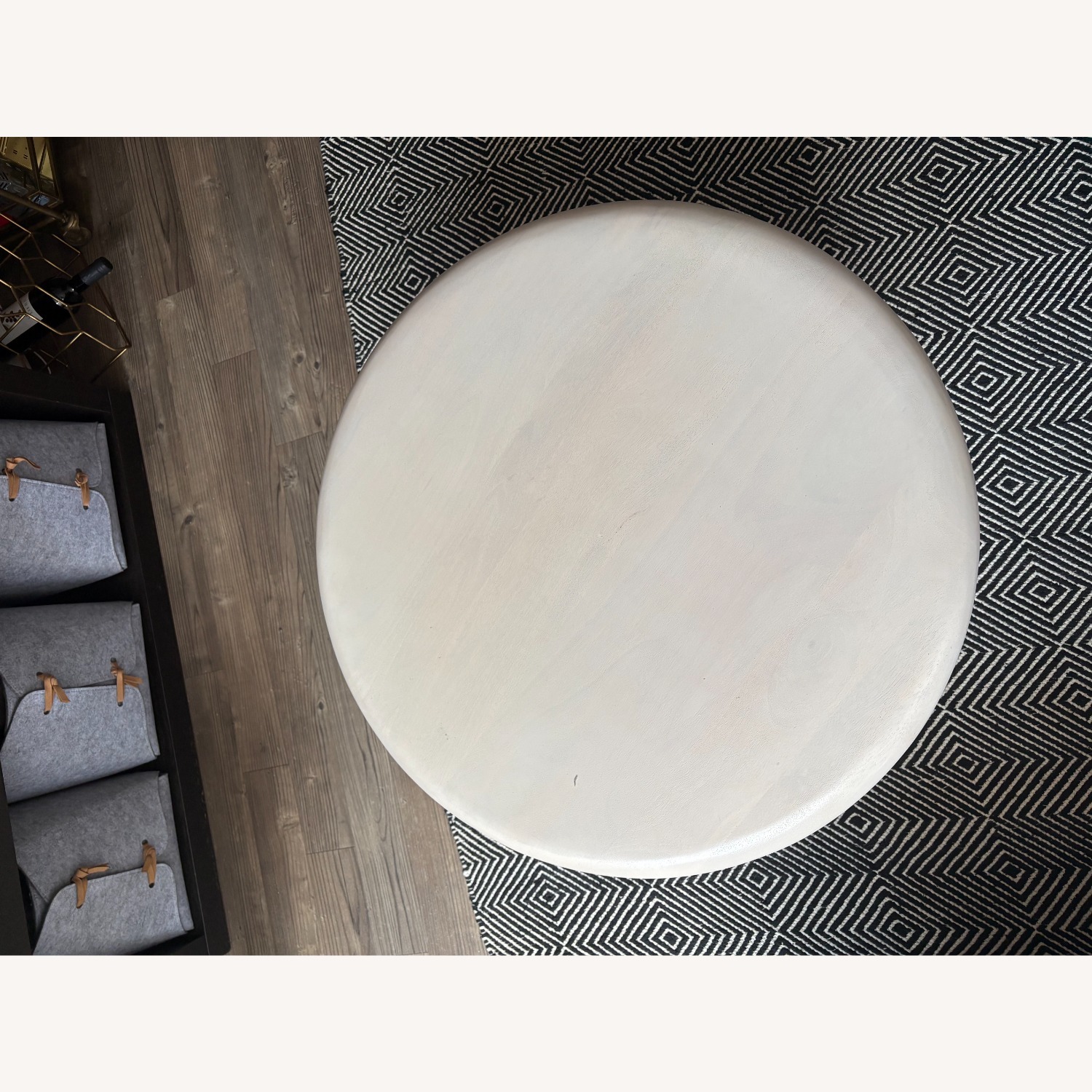 West Elm Oriana Round Coffee Table 30" White Wash - image-2