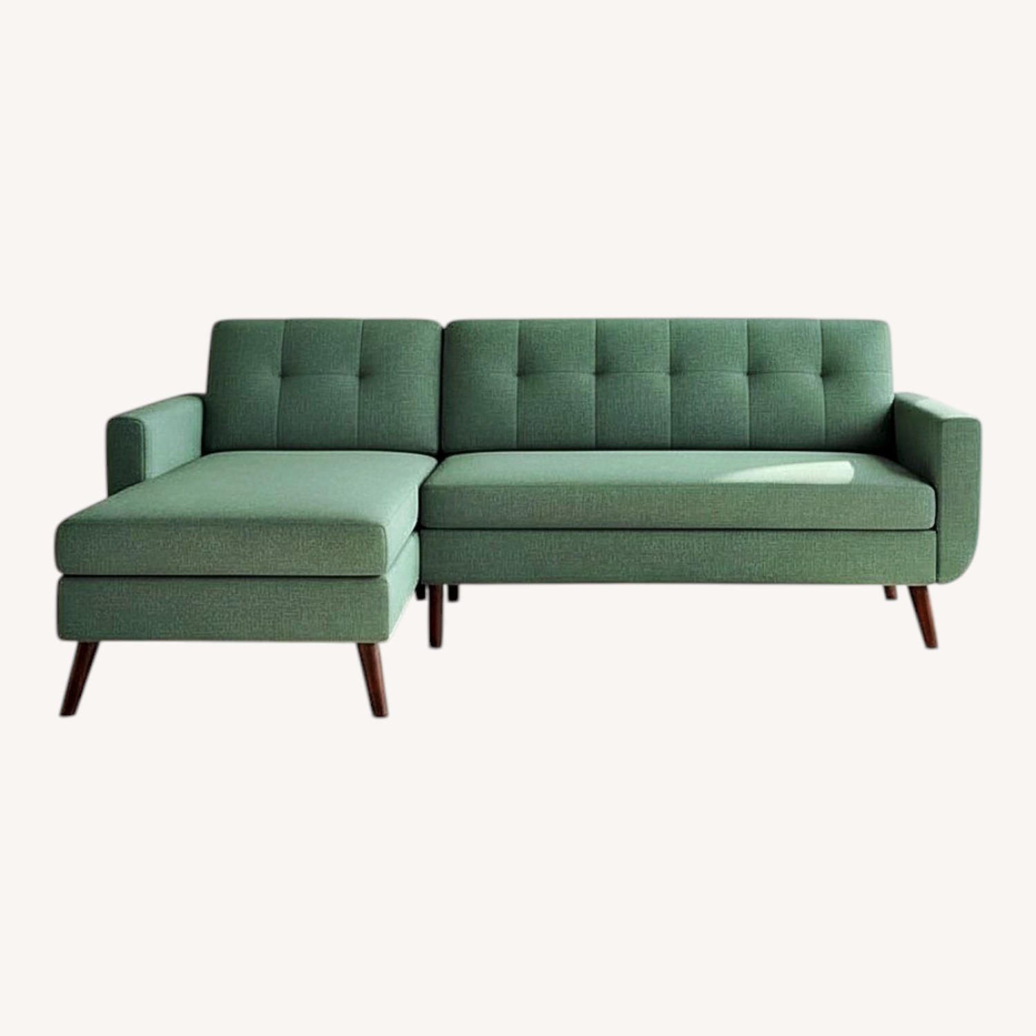 Wayfair Green Fabric 2 Piece Sectional - image-0