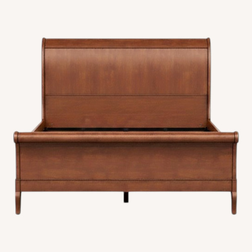 Used  Ethan Allen Medallion King Sleigh Bed for sale on AptDeco