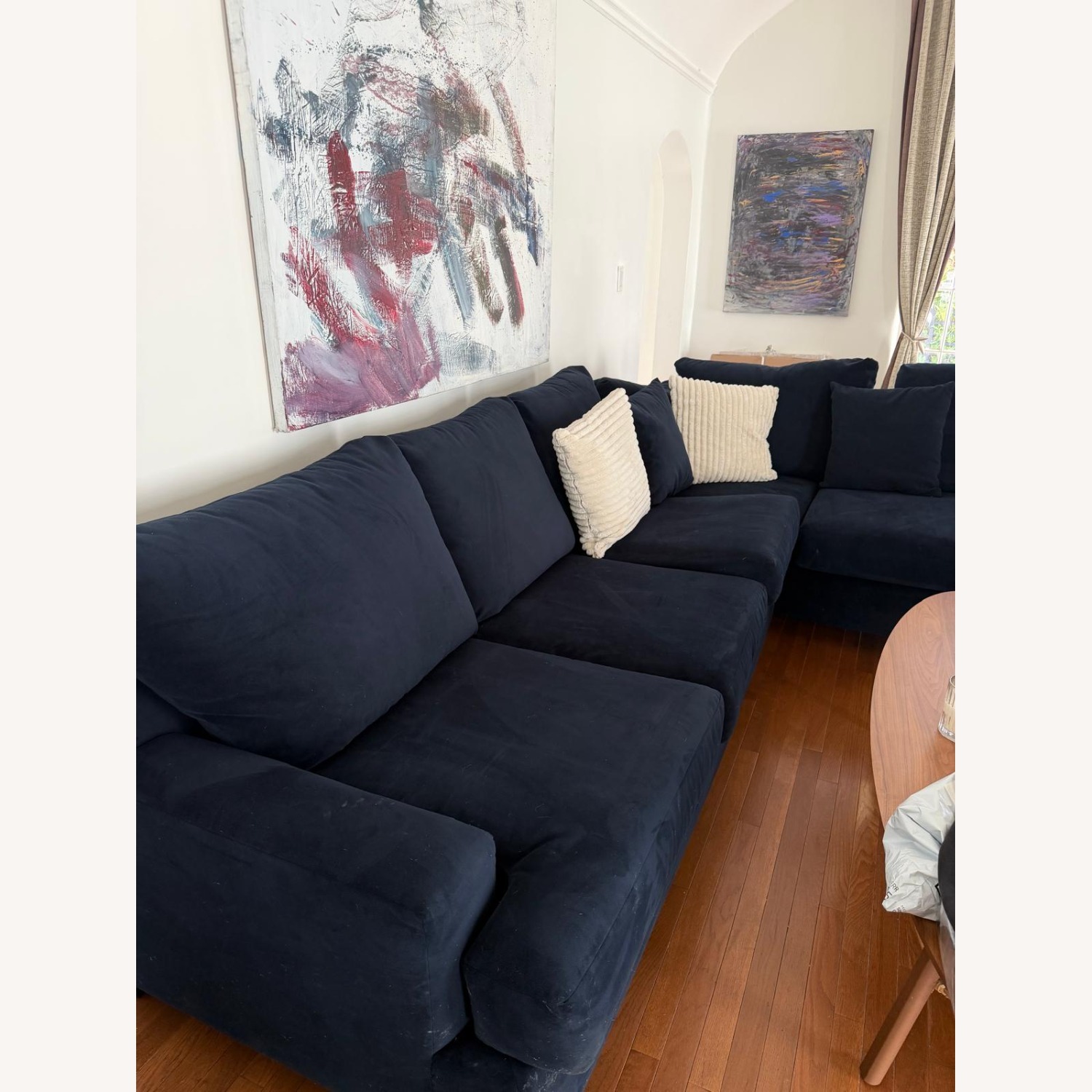 Living Spaces Fabric 2 Piece Sectional - image-2