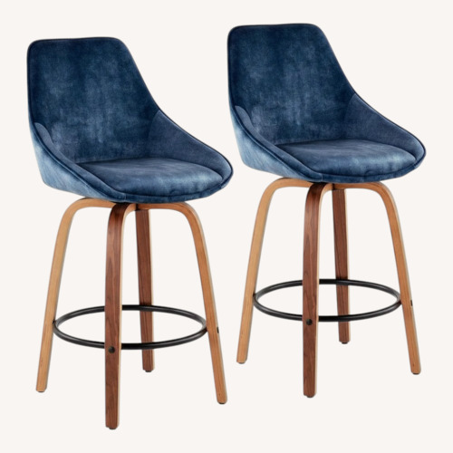 Used Bed Bath & Beyond Carson Carrington Alba Velvet Counter Stools for sale on AptDeco