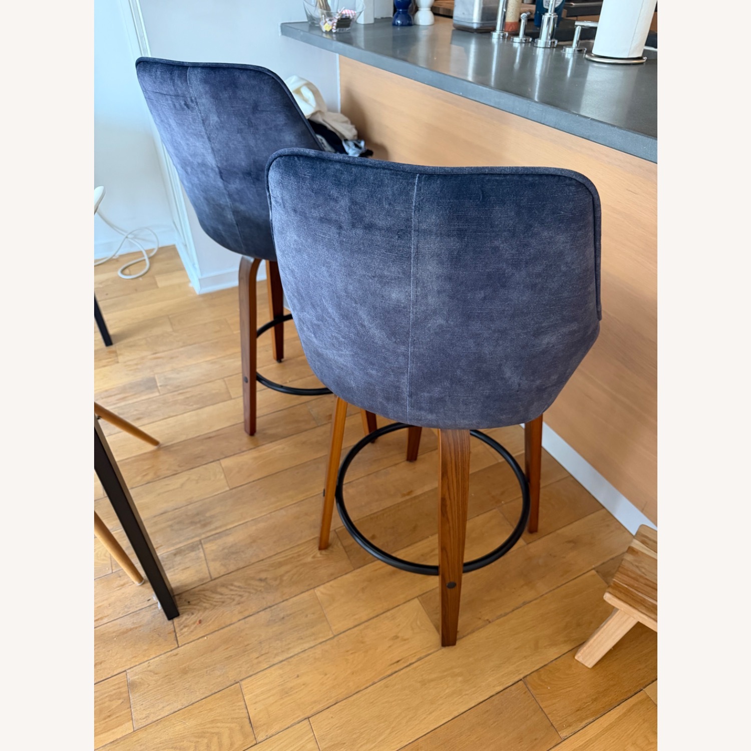 Bed Bath & Beyond Carson Carrington Alba Velvet Counter Stools - image-5