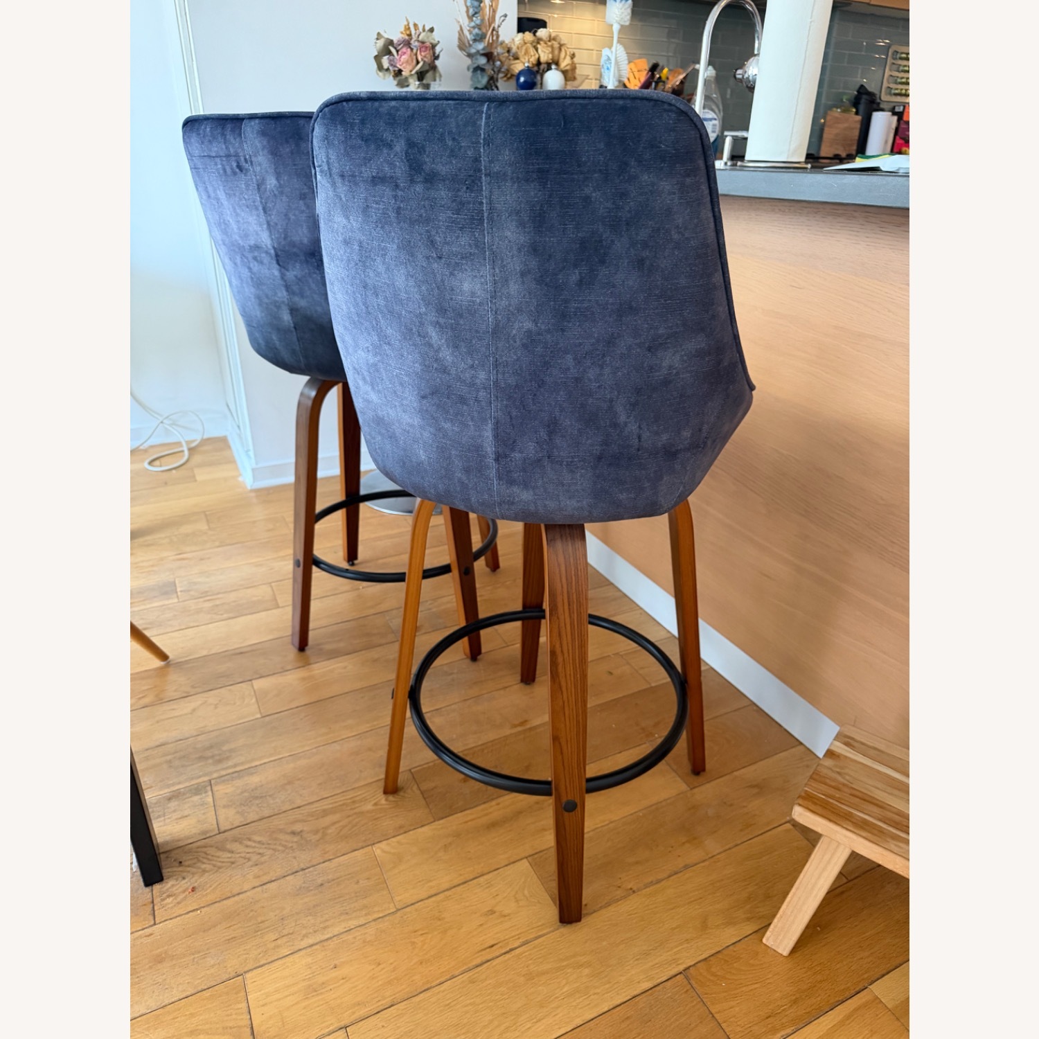 Bed Bath & Beyond Carson Carrington Alba Velvet Counter Stools - image-6