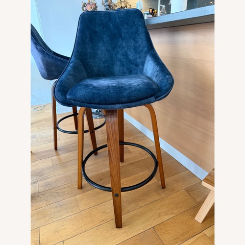 Used Bed Bath & Beyond Carson Carrington Alba Velvet Counter Stools for sale on AptDeco