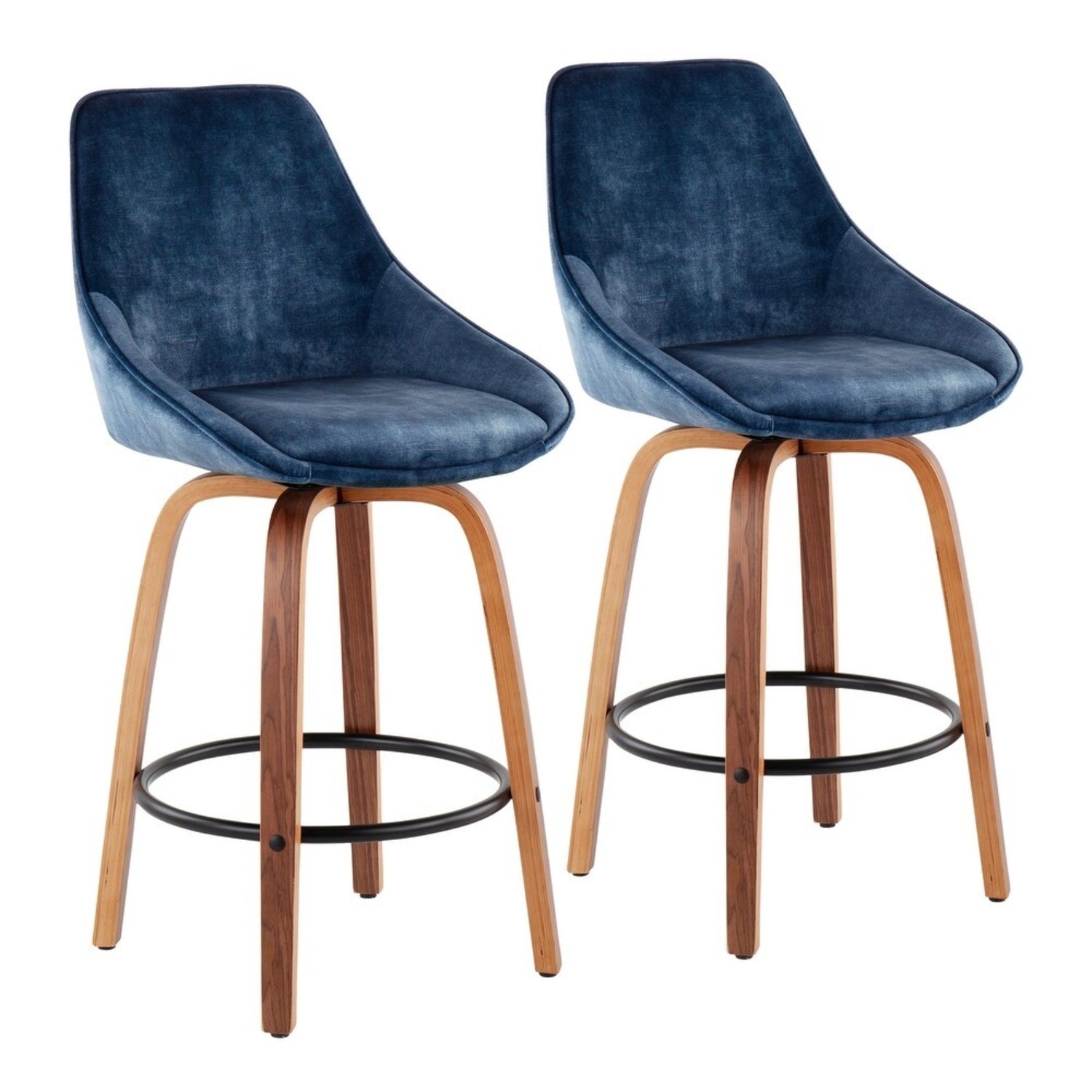Bed Bath & Beyond Carson Carrington Alba Velvet Counter Stools - image-8