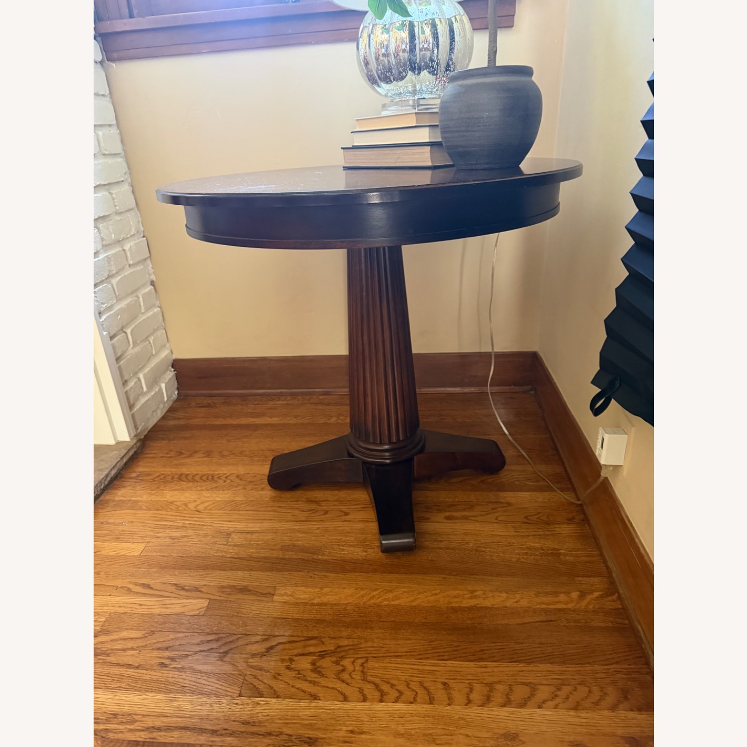 Dark Brown Wood Side Table - image-3