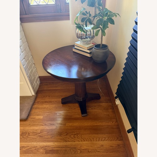 Used Dark Brown Wood Side Table for sale on AptDeco