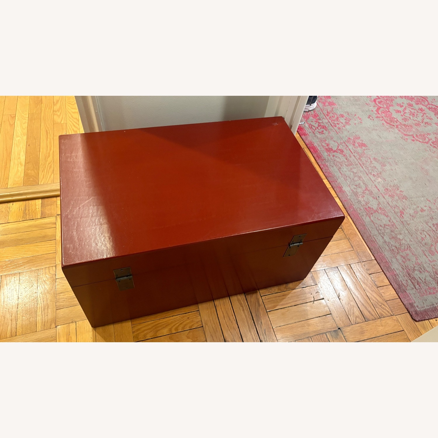 Palecek Chinese Inspired Red Lacquer Storage Chest - image-8