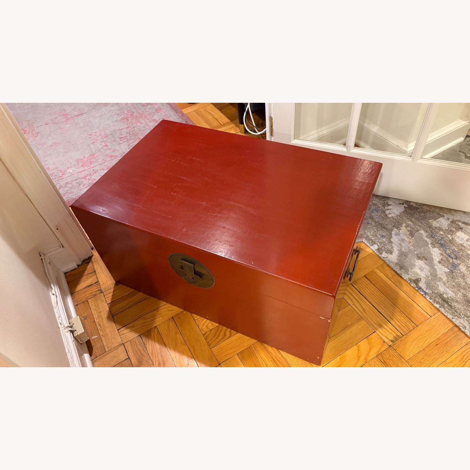 Palecek Chinese Inspired Red Lacquer Storage Chest - image-1