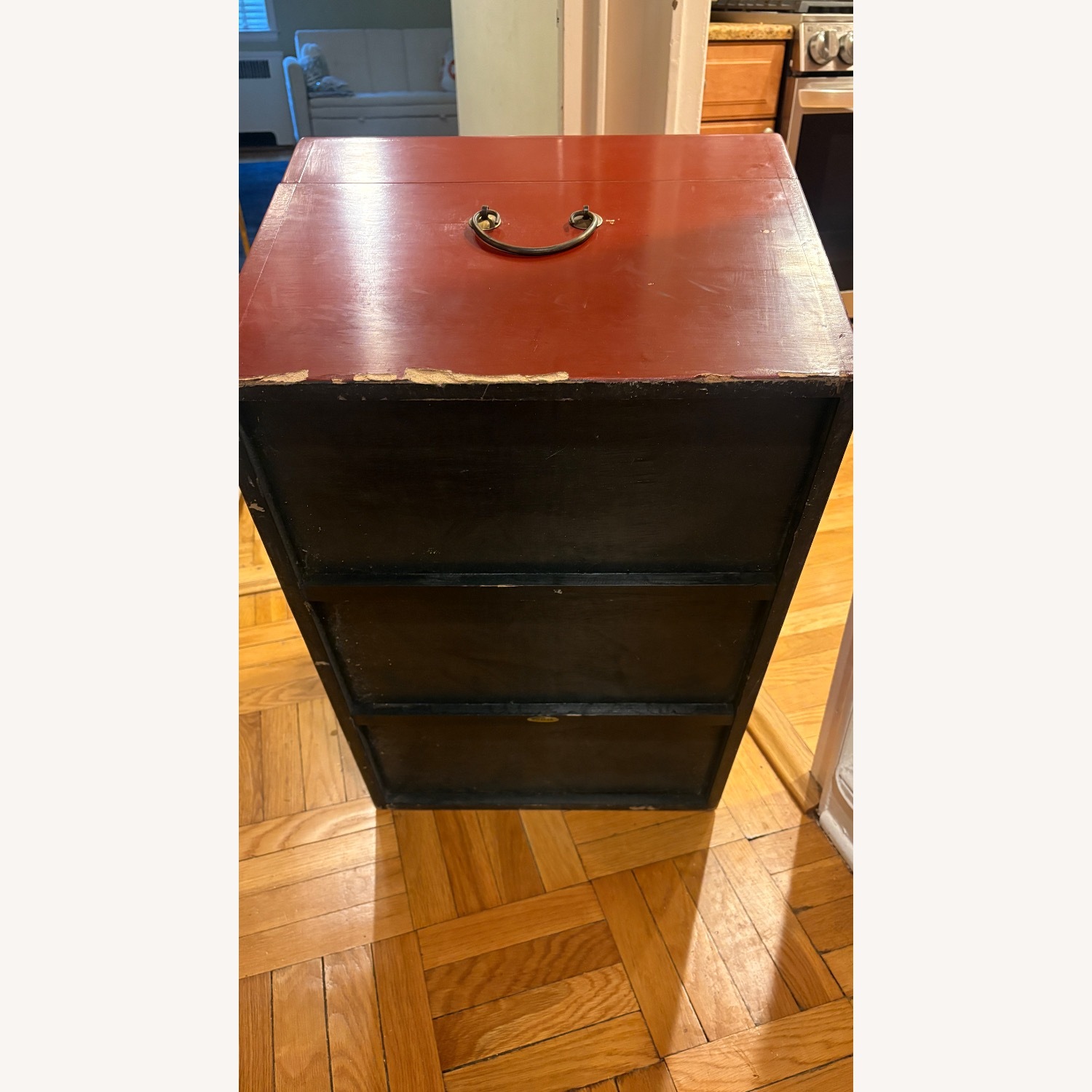 Palecek Chinese Inspired Red Lacquer Storage Chest - image-3