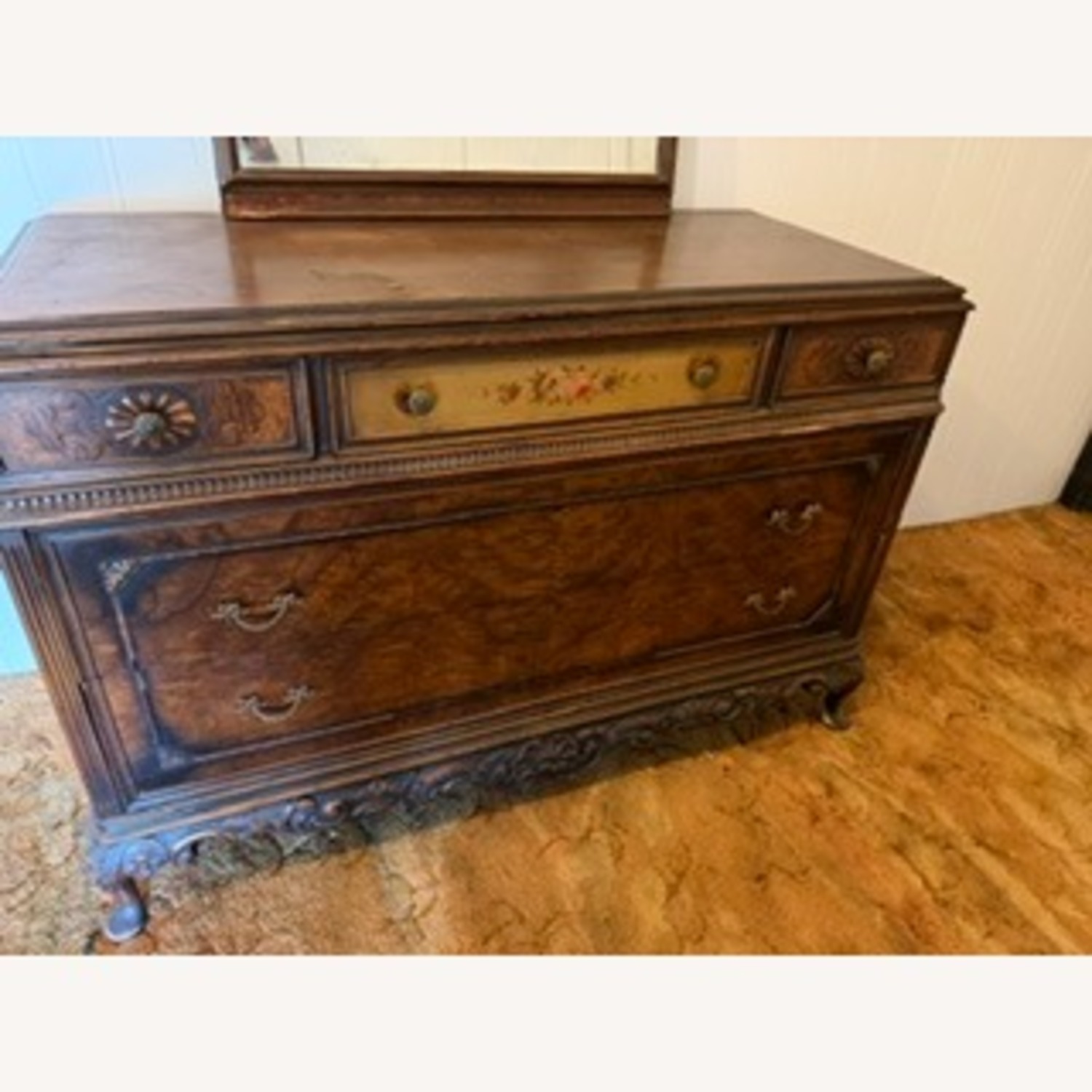 Vintage/Antique Dark Brown Wood Dresser - image-2
