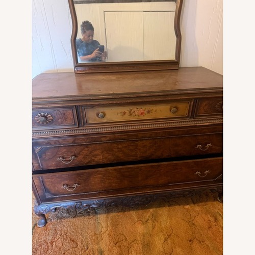 Used Vintage/Antique Dark Brown Wood Dresser for sale on AptDeco