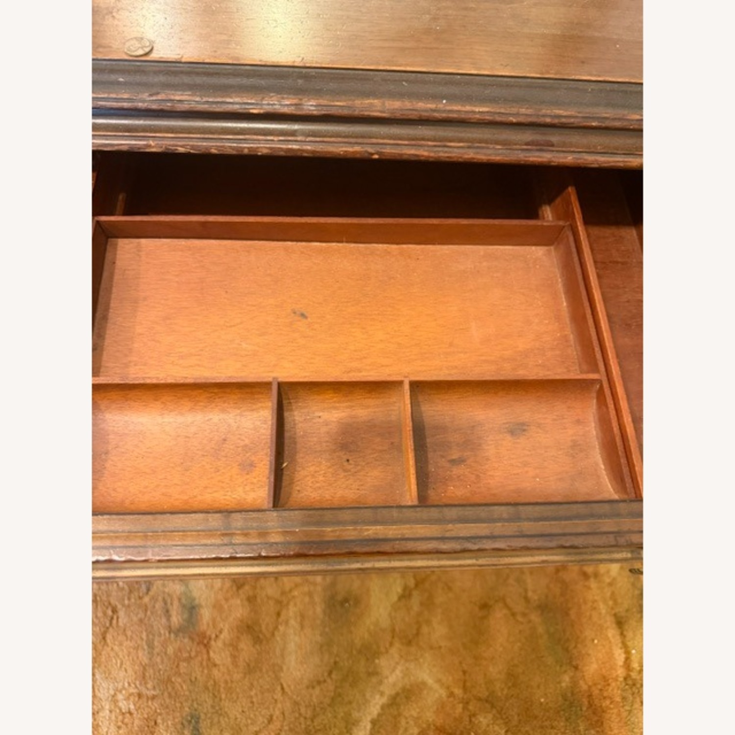 Vintage/Antique Dark Brown Wood Dresser - image-8