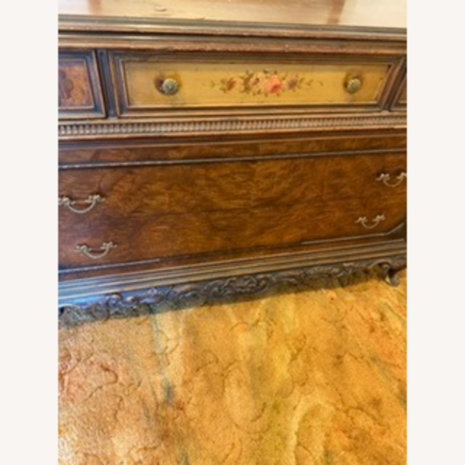 Vintage/Antique Dark Brown Wood Dresser - image-6