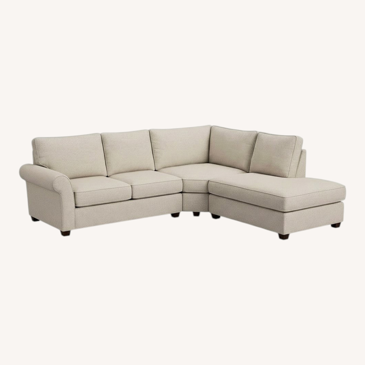 Pottery Barn PB Comfort Natural Fabric 3+ Piece Sectional - image-0