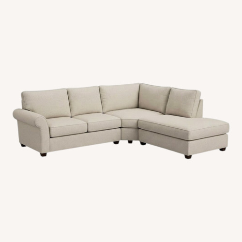Used Pottery Barn PB Comfort Natural Fabric 3+ Piece Sectional for sale on AptDeco