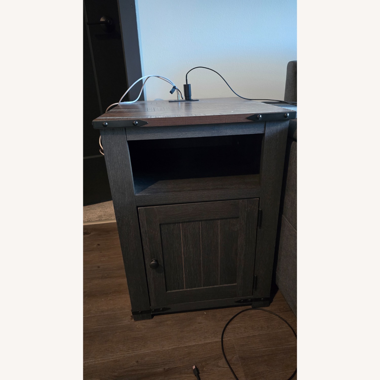 Amazon Side Table with Charging Station - image-1