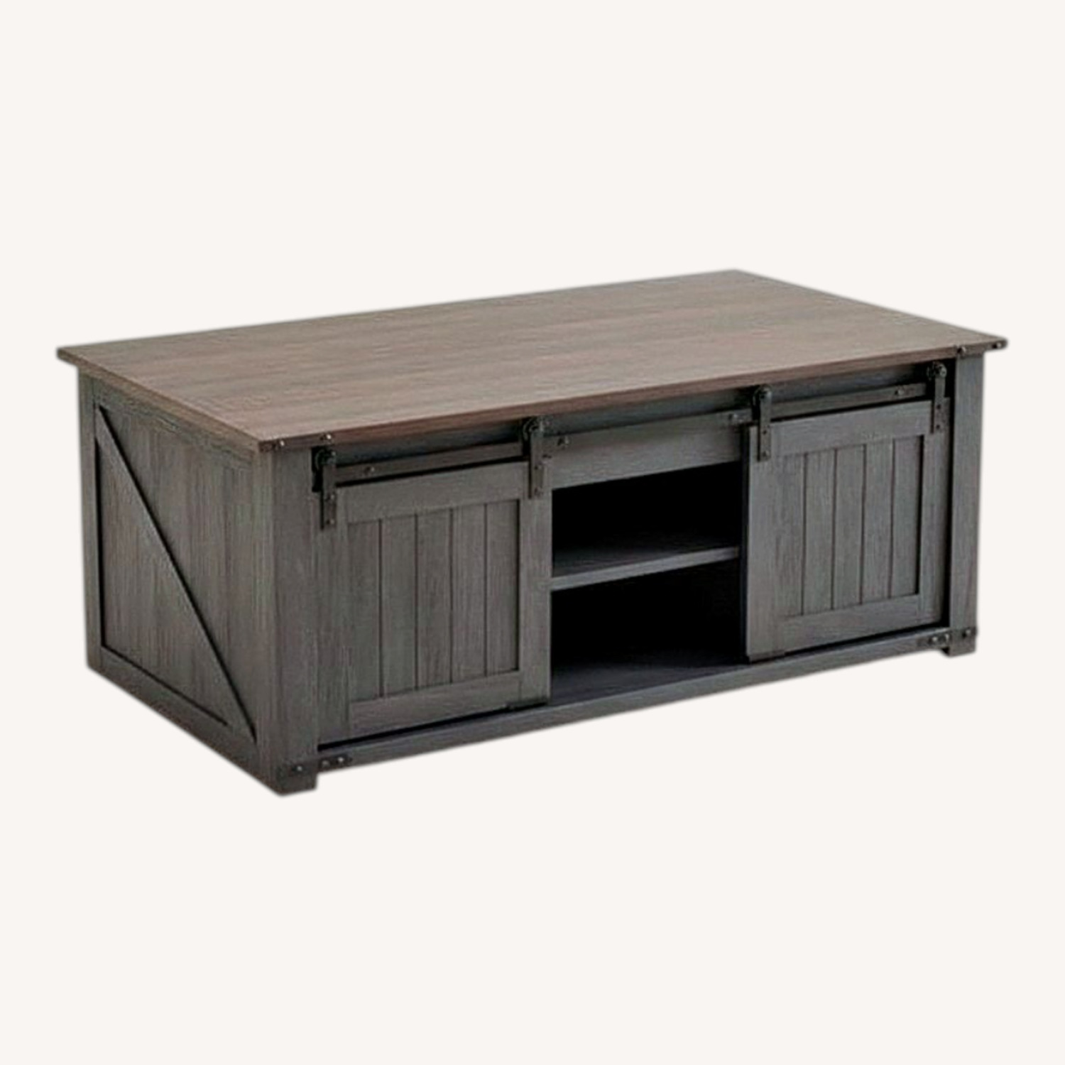 Walmart Dark Gray Wood Coffee Table - image-0