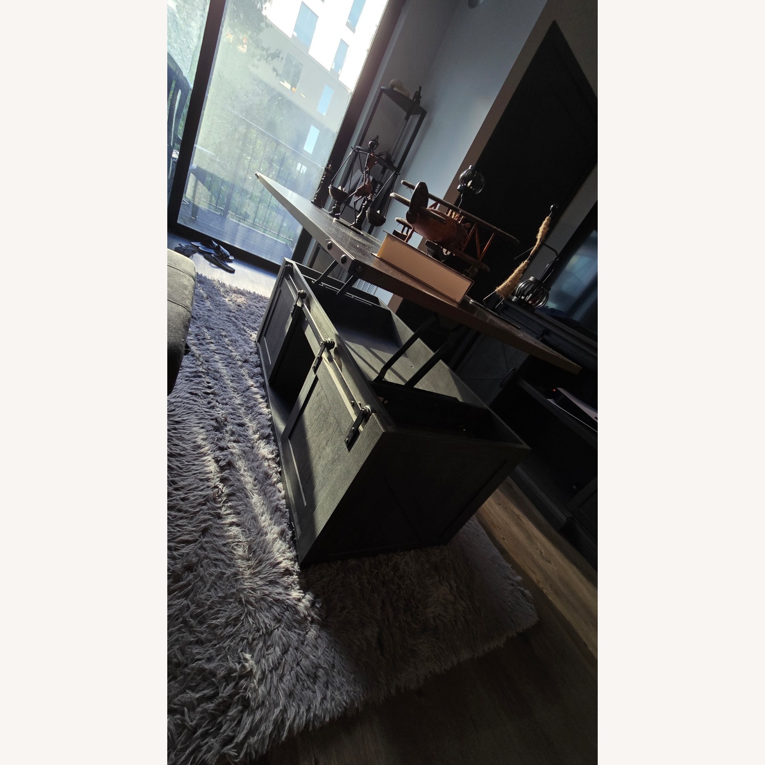 Walmart Dark Gray Wood Coffee Table - image-2