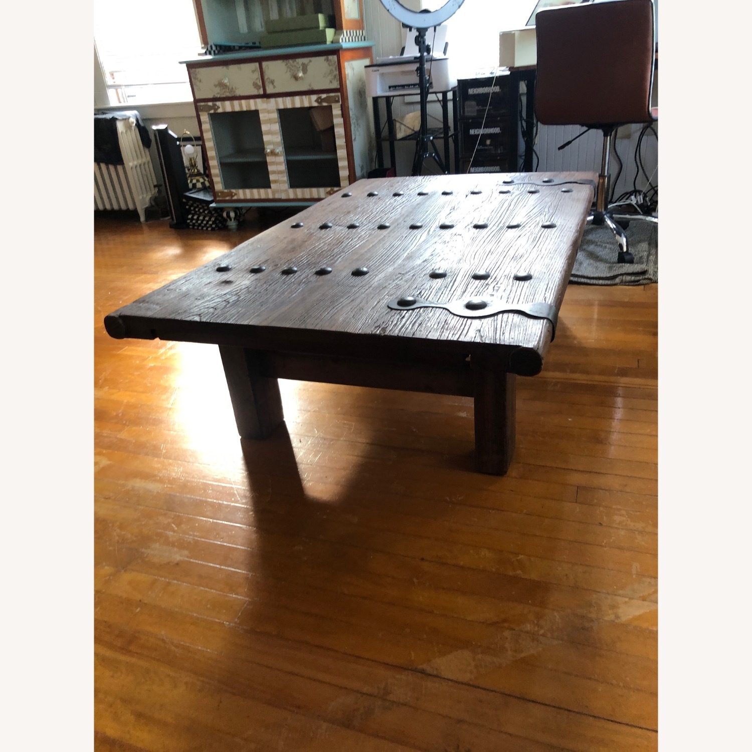Pottery Barn Hastings Reclaimed Wood Bar Door Table - image-3