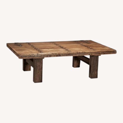 Used Pottery Barn Hastings Reclaimed Wood Bar Door Table for sale on AptDeco
