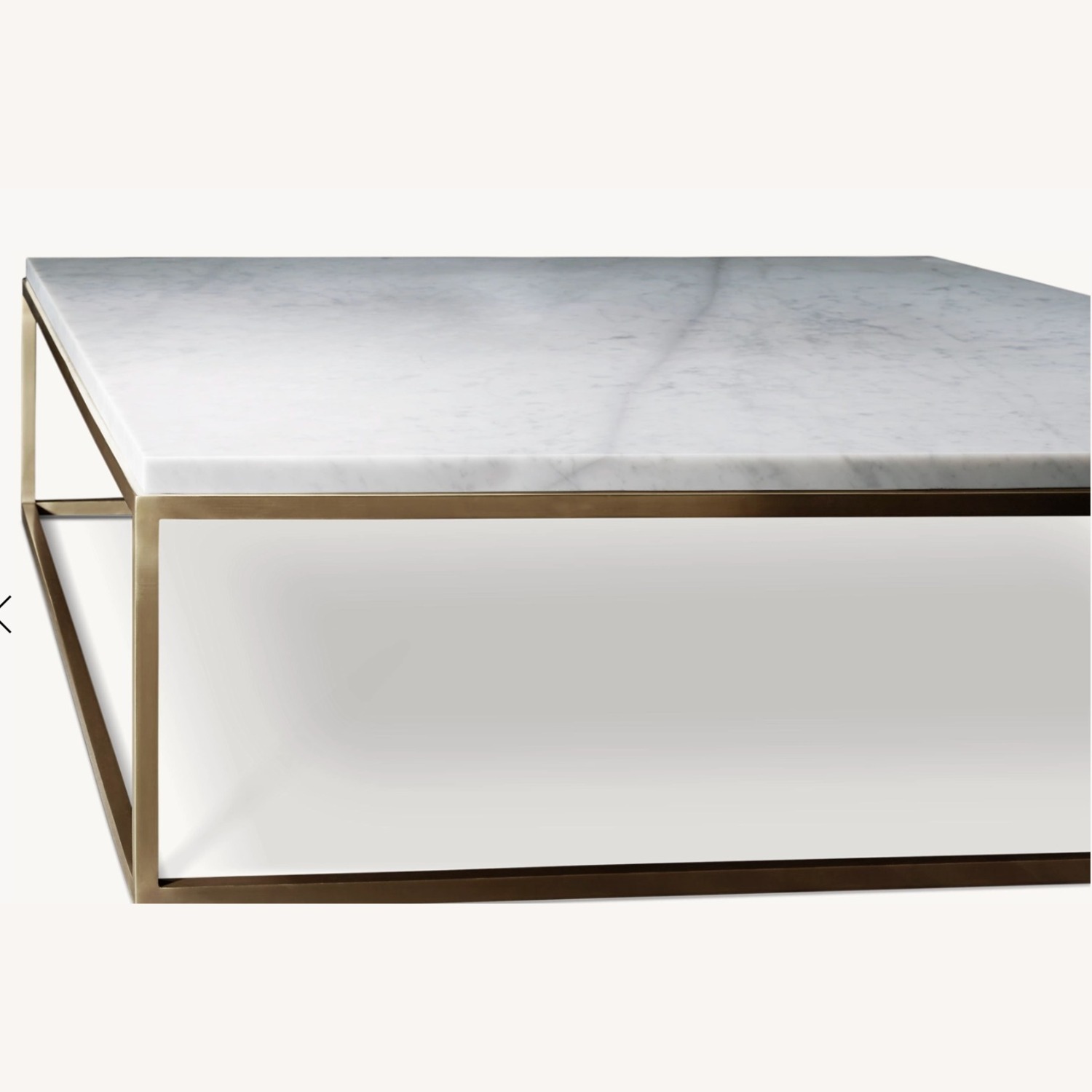Restoration Hardware Marble & Brass Coffee Table - image-1