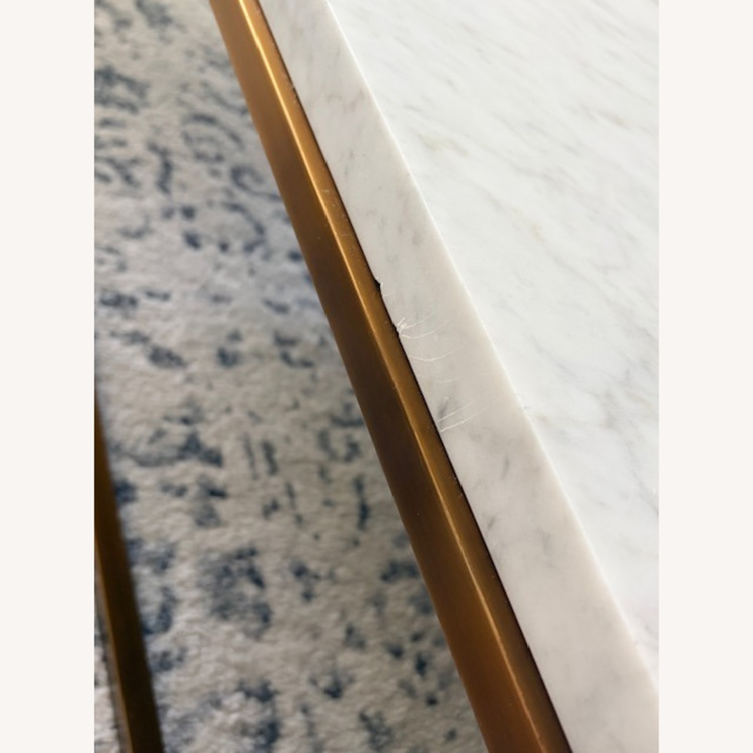 Restoration Hardware Marble & Brass Coffee Table - image-7