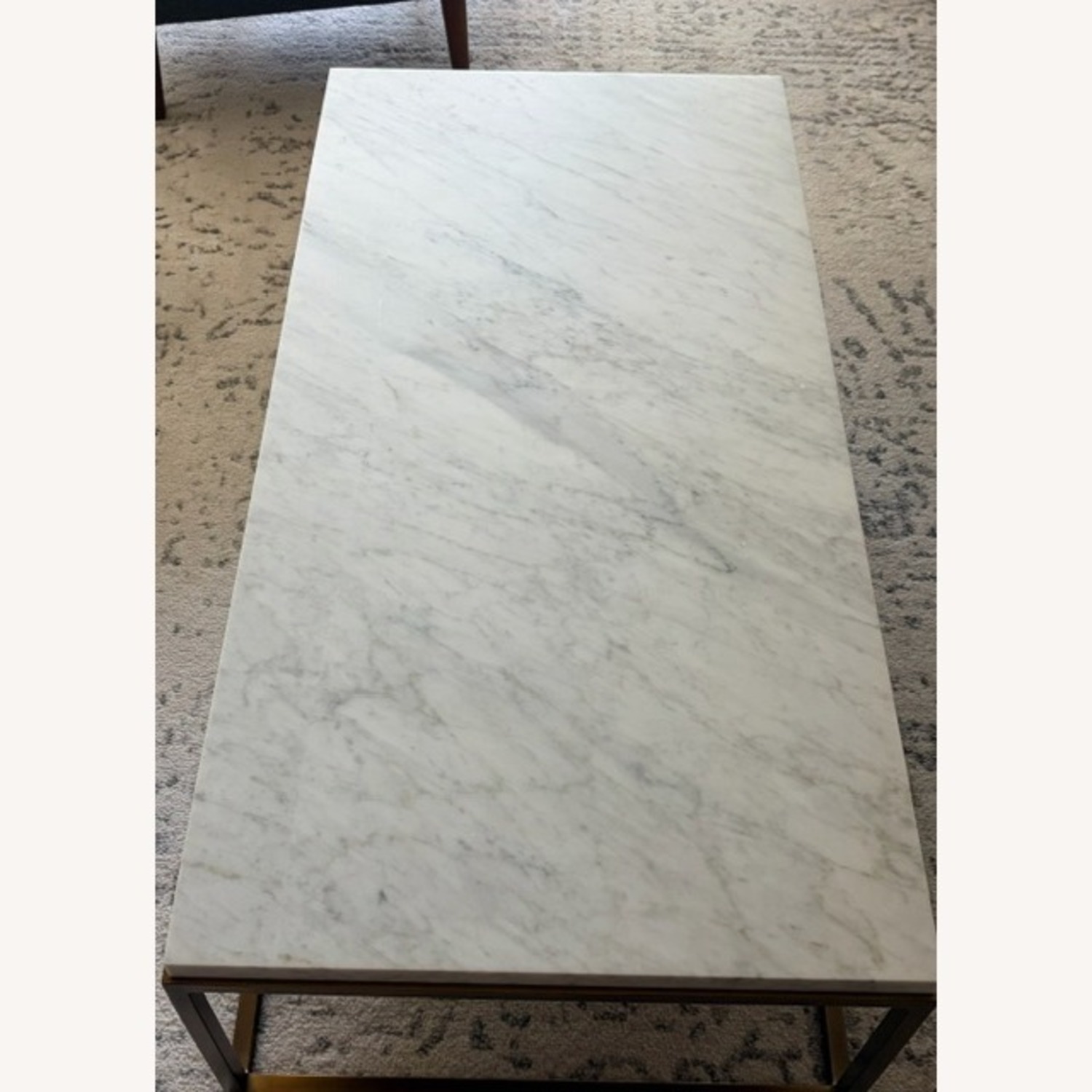 Restoration Hardware Marble & Brass Coffee Table - image-5
