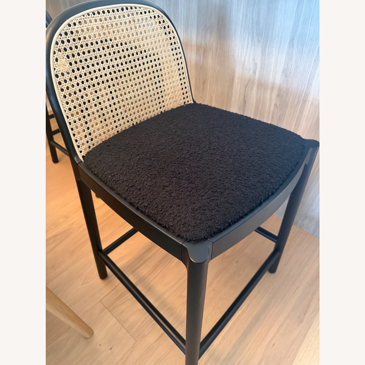 CB2 Black Fabric Stool Set of 3 - image-3