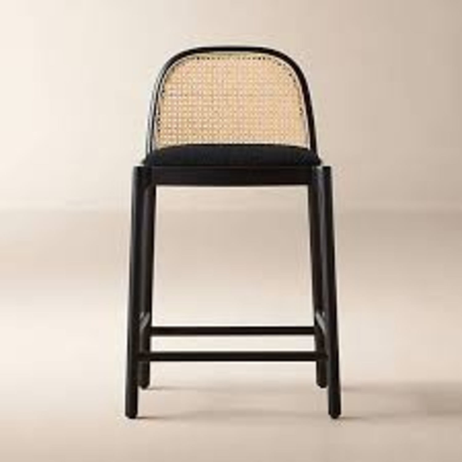 CB2 Black Fabric Stool Set of 3 - image-4