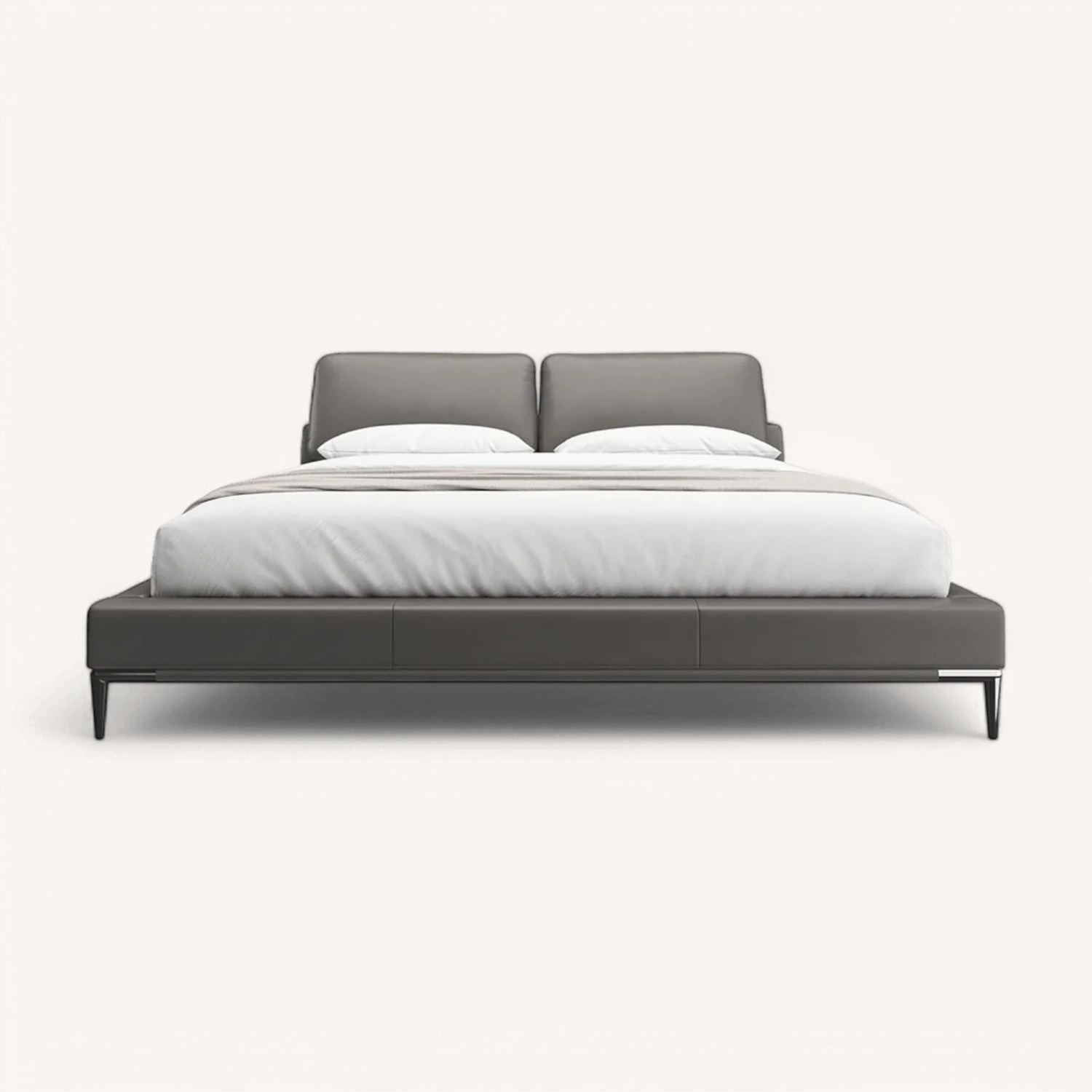 Modani Dark Grey Queen Bed - image-0